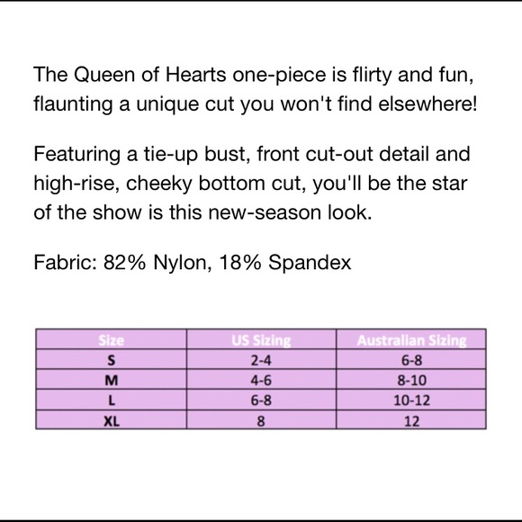 5 for $20 ✨ BRAND NEW Zahara Swim Queen of Hearts One Piece - Picture 6 of 9